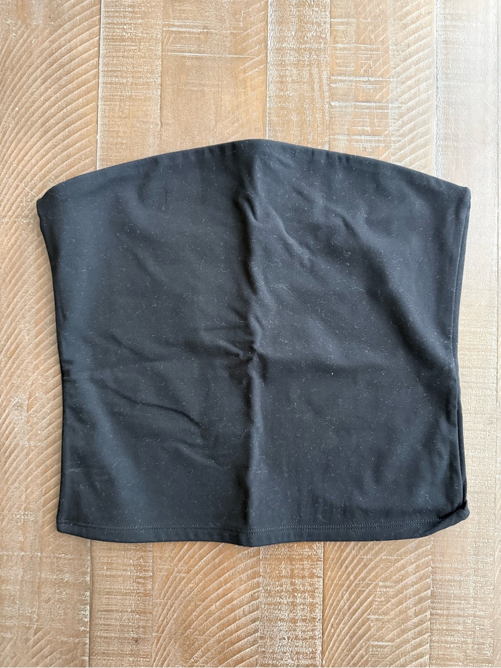 Garage Black Strapless Crop Top